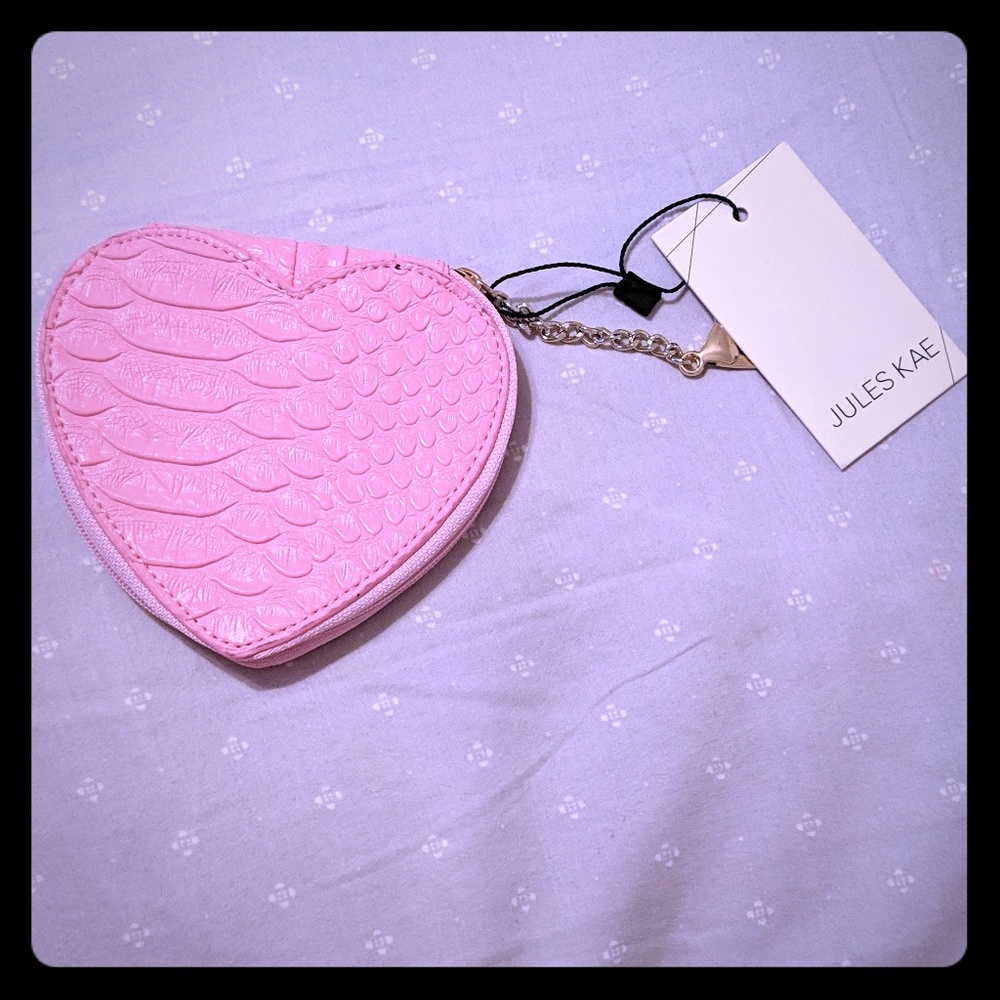 *Last Chance* Jules Kae Keychain - Pink Heart - Picture 1 of 7